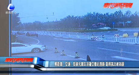 零距離交通：駕駛無(wú)牌車(chē)頂撞交警后逃跑 阻礙執(zhí)法被拘留
